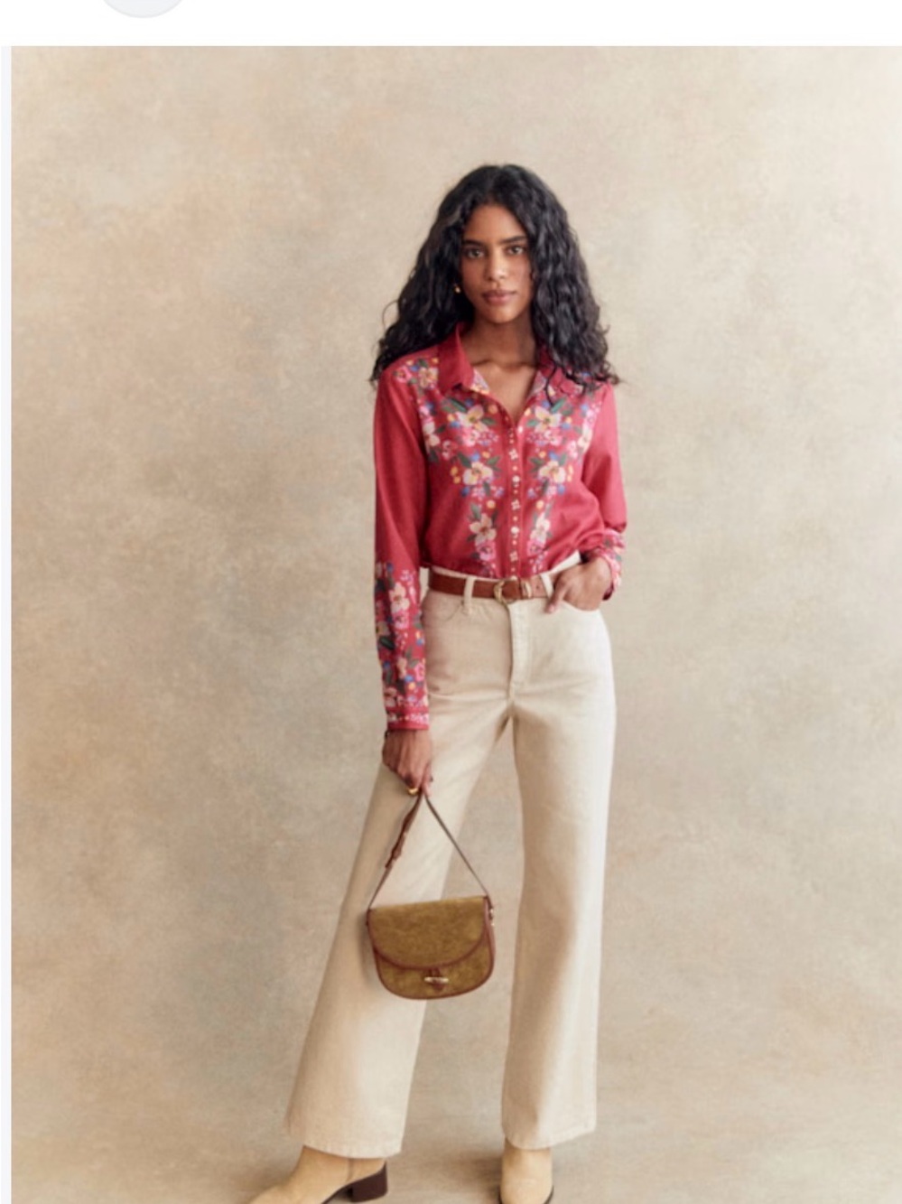 Sezane x Aimie Pierro Poetry Button-Down Shirt in pink